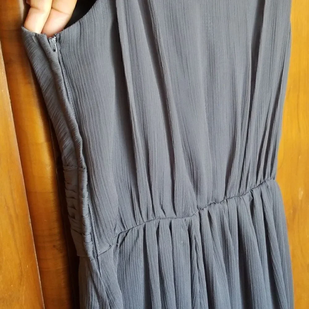 H and M Grey Sleeveless Cocktail Dress